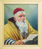 Orosz Béla (1912 k.-1981 k.): Rabbi, 1968. Olaj, vászon. Jelezve jobbra lent. Apró sérüléssel. 61x51 cm. Fakeretben. / oil on canvas, signed, with small damage