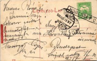 1908 Homonna, Humenné; Kossuth Lajos utca, Rosenberg és Guttmann üzlet. W. L. (?) 2016. Fejes Jakab ...