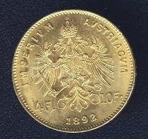 Ausztria 1892. 4Fl Au 3,226g T:1/2+