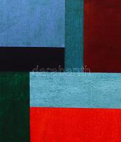 Győrffy Sándor (1951-): Osztott terek, 2023. Akril, vászon, jelzett a hátoldalán. 50×70 cm. / Sándor...