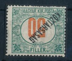 1919 Köztársaság portó 50f fordított Köztársaság felirattal és értékszámmal (30.000) (foghibák / perf. faults)