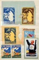 Levélzárók, okmánybélyegek, MÁV és szükségportó bélyegek, 8 fehér lapos, A/4-es Abria berakó 5 oldal...