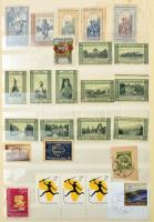 Levélzárók, okmánybélyegek, MÁV és szükségportó bélyegek, 8 fehér lapos, A/4-es Abria berakó 5 oldal...