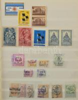 Levélzárók, okmánybélyegek, MÁV és szükségportó bélyegek, 8 fehér lapos, A/4-es Abria berakó 5 oldal...