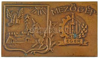 DN "Mezőgép Eger" egyoldalas, öntött bronz plakett (132x76mm) T:XF