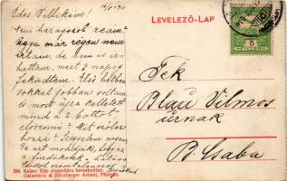 1910 Pöstyén, Piestany; Ferenc József út, Urbán Miksa üzlete. Kaiser Ede kiadása / street, shops