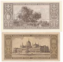 1946. 1.000.000P + 100.000.000P piros "A Magyar Pénz története Kiállítás a pesterzsébeti múzeum...