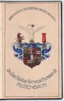 1924 Bp., a báró Rosenbach család I. Lipót által 1691-ben adományozott címereslevelének hiteles máso...