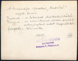 1919 A Krasznaja Recska, Rjecska, Krasnaia- Rjetschka (Vladivostok) hadifogoly tárbor "kaszinój...