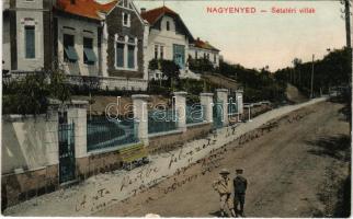 1913 Nagyenyed, Aiud; Sétatéri villák. Lázár Adolf utóda kiadása / promenade villas