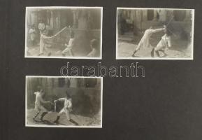 cca 1956-57 Fotóalbum a Képzőművészeti Főiskola tanáraival és diákjaival, többek közt Szőnyi István,...