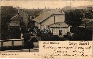 1907 Budapest IV. Újpest, Polgári leányiskola. Schön Bernát kiadása (szakadások / tears)