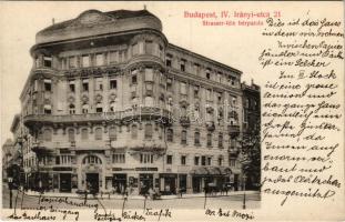 Budapest V. Strasser-féle bérpalota, Sacher pensio, Sladky üzlete, dohány és szivar. Irányi utca 21. (fl)