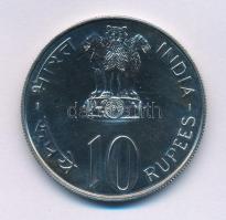 India 1975. 10R Cu-Ni "Nők éve / FAO" T:UNC,AU patina India 1975. 10 Rupees Cu-Ni "Wo...