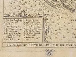 [Székesfehérvár vár és város rézmetszetű látképe, 1601] Címe a kép alatt: ,,Wahre Conterfactur der K...