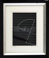Konok Tamás (1930-2020): Geometrikus kompozíció, 1997. Szitanyomat, papír, jelzett. Számozott: 900/3...
