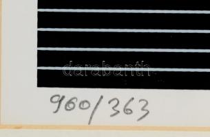 Konok Tamás (1930-2020): Geometrikus kompozíció, 1997. Szitanyomat, papír, jelzett. Számozott: 900/3...