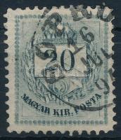 1881 20kr kettősnyomattal / double print