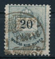 1881 20kr kettősnyomattal / double print