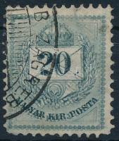 1881 20kr kettősnyomattal / double print