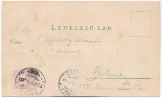 1899 (Vorläufer) Brassó, Kronstadt, Brasov; Geograph. Ansichtskarte No. 38. W. Hiemesch / Térképes s...