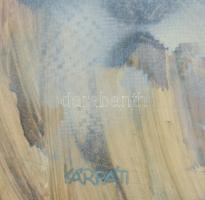 Kárpáti Éva (1936-): Bűbájos hölgy. Olaj, farost. Jelzett. Dekoratív fakeretben. 50x40 cm