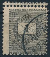 1889 1kr felül kettős fogazással / double perforation