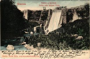 1904 Oravicabánya, Oravica, Oravicza, Oravita; részlet a kis tóról. Weisz Félix kiadása / Partie vom kleinen Teich / lake (EK)