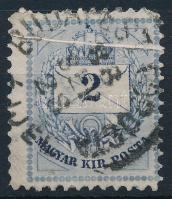 1881 2kr papírránccal / paper crease