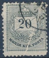 1881 20kr nagy papírránccal / paper crease