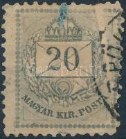 1881 20kr nagy papírránccal / paper crease