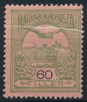 1913 Turul 60f papírránccal / paper crease