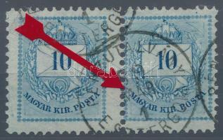 1881 10kr pár elfogazva / shifted perforation