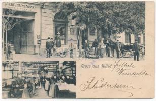 1903 Billéd, Biled; Essig Essenz Fabrik Ignátz Tenner / Ecet esszencia gyár üzlete, belső / shop and interior (EK)