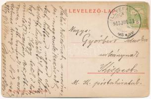 1913 Illyefalva, Ilieni; Állami fiú iskola télen. Hartenbaum Sámuel kiadása / boy school in winter (...