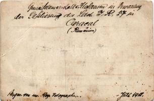 1918 Caracal (Olt), Generalfeldmarschall v. Mackensen in Erwartung der Schliessung des I.R. 27. / WW...