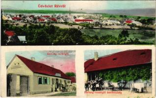 1908 Rév, Körösrév, Vad, Vadu Crisului; látkép, Barlang vendéglő és kerthelyisége, zenekar / general view, restaurant, garden with music band (EK)