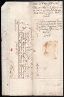 1776 Pozsony, latin nyelvű irat Halmi község (ma Halmeu, Románia) említésével, galánthai gróf Fekete...