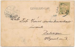 1904 Szamosújvár, Gherla; Országos fegyintézet, börtön / prison, jail. Art Nouveau, floral (fl)