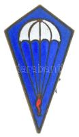 Szovjetunió ~1950. zománcozott ejtőernyős jelvény (16x29mm) T:AU Soviet Union ~1950. enameled parachute badge (16x29mm) C:AU