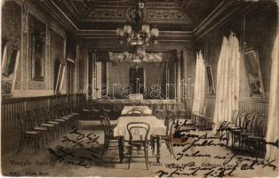 1907 Nadrág, Nadrag, Steinacker; Vasgyár, tiszti kaszinó terme, belső. Rusz Árpád kiadása / Eisenwerk, Beamten-Casino-Saal / ironworks, officers' casino, interior (lyuk / pinhole)