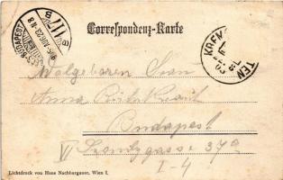 1905 Klein-Wien, Restaurant Klaszovitz, railway line, train, locomotive (EK)