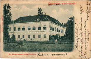 1900 Sárköz, Sarchiuz, Livada; Báró Vécsey kastély oldalról nézve. Hegedüs Gyula kiadása / castle (EK)