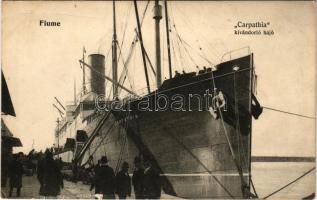 Carpathia kivándorlási hajó a fiume-i kikötőben. Leopold Rosenthal / Cunard RMS Carpathia immigration ship in Rijeka (EK)