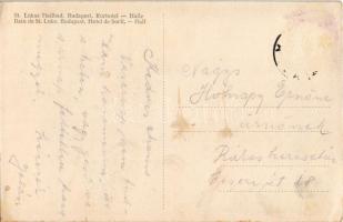 Budapest II. Szt. Lukács gyógyfürdő és gyógyszálloda, hall, belső (Rb)