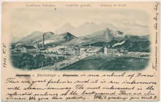 1902 Derestye, Darste, Dyrste, Dirste (Brassó, Brasov); Czell-féle gyárak, sörgyár. Julius Müller utóda Tartler és Schreiber kiadása / Czell'sche Fabriken / Fabrice de Czell / brewery, beer factory (EK)