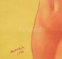 Mester Béla (1950-): Női akt. Pasztell, papír, jelzett. Üvegezett keretben. 39x26 cm