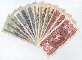 1962-1992. 10Ft - 100Ft (12xklf) címletenként 3db, különböző évjáratokkal T:AU-F