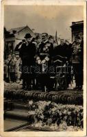 1940 Marosvásárhely, Targu Mures; bevonulás, Horthy Miklós és Purgly Magdolna / entry of the Hungarian troops, Regent Horthy and his wife (fl)