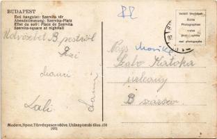 Budapest V. Szervita tér este, Lettersdorfer D. és Fia, Hegedűs Lajos, Singer Pál, Stern József, Róz...